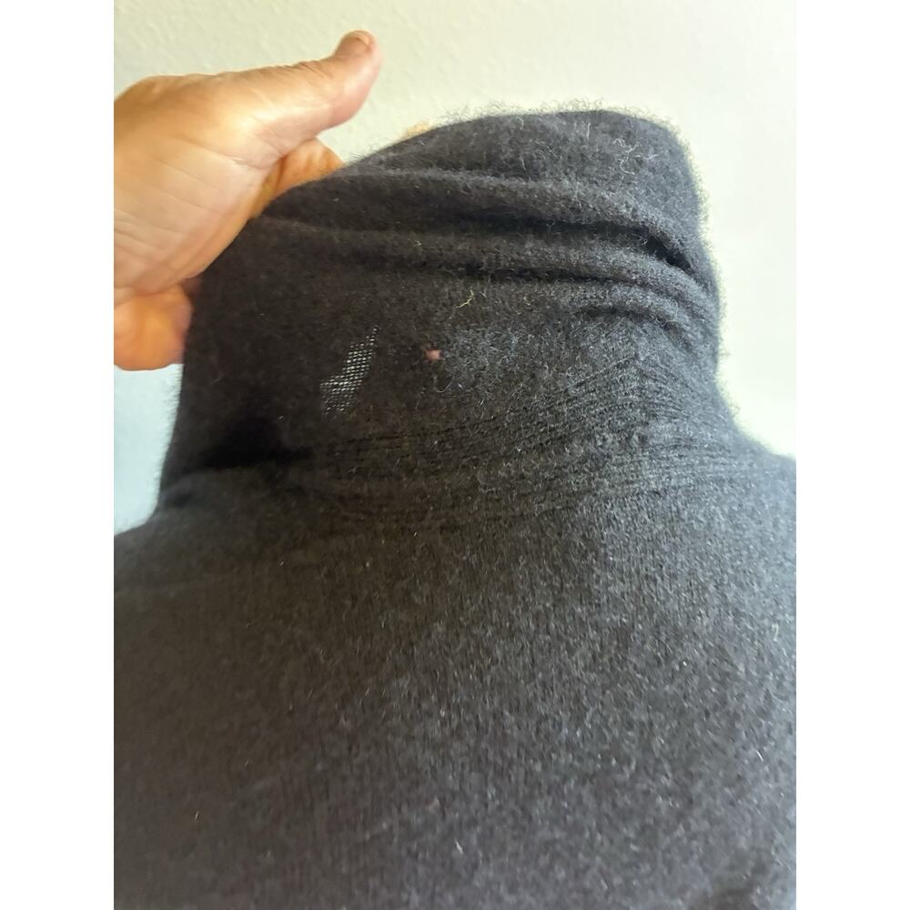 Aqua Cashmere Black Cardigan Sweater S Open Quiet Luxury Minimalist Lagenlook - Picture 8 of 11